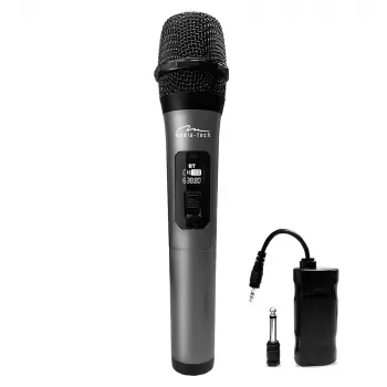 Karaoke-Mikrofon MEDIA-TECH MT398 Wireless, USB-C, batteriebetrieben, 20 m Reichweite, schwarz