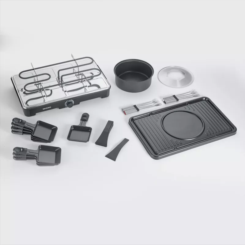 Raclette Grill Severin RG 2347 8 Personen 1400 W Schwarz