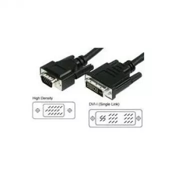 Wentronic Goobay DVI-I/VGA FullHD-Kabel, Schwarz, 3 m - DVI-A-Stecker (12+5-Pin) > VGA-Stecker (15-polig) (50991)