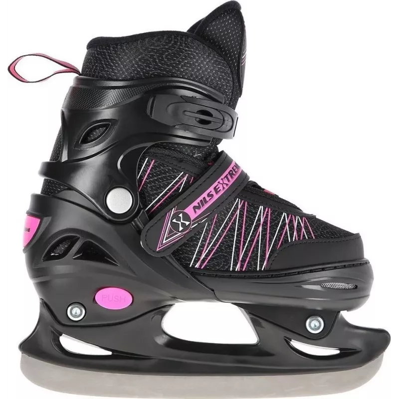 Nils Extreme NH11912 A 2IN1 Skates SCHWARZ/PINK GR. S (31-34) mit austauschbaren Hockeyskates
