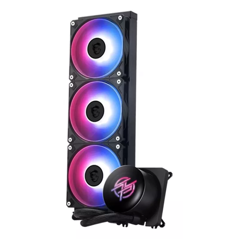 All-in-One-Flüssigkeitskühler MSI MPG CORELIQUID P13 — 120-mm-Lüfter, 3-Lüfter-Radiator, LGA 1851-Unterstützung, schwarz