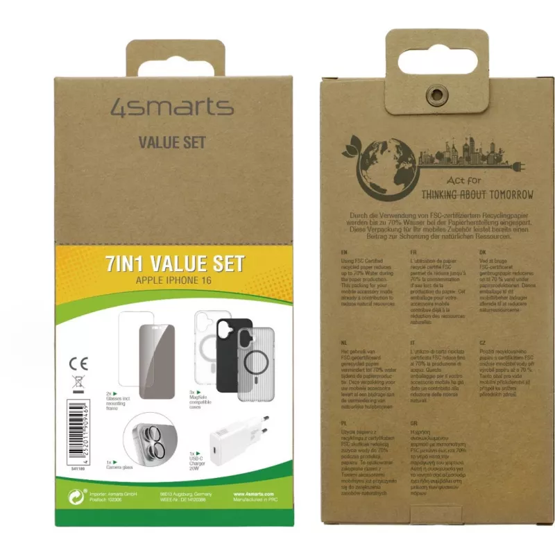4smarts 7in1 Value Set für Apple iPhone 16 MagSafe-kompatibel