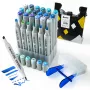 Doppelseitige Marker-Stifte Arrtx LC302529, 24 Farben (Blauton-Set)