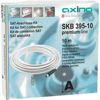 Koaxialkabel Axing SKB 395-10 10 m Weiß