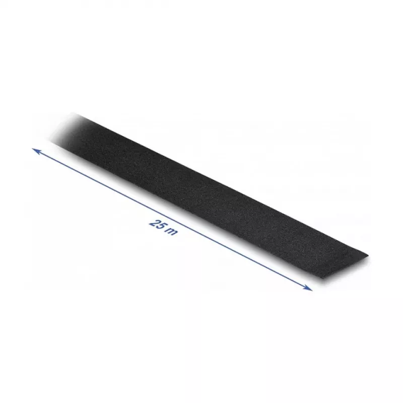 DeLOCK Gewebeband 25 m x 25 mm unzerreißbar selbstklebend schwarz