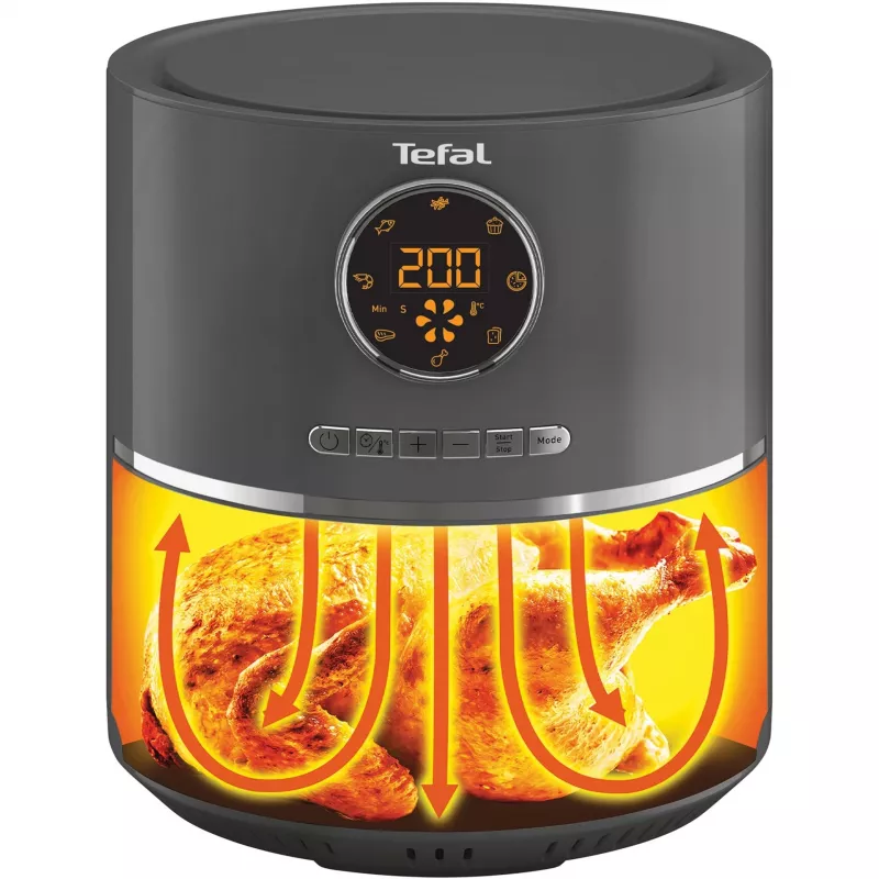 Tefal Ultra Fry Digital EY111B Einfach 4,2 L 1400 W Heißluftfritteuse Grau