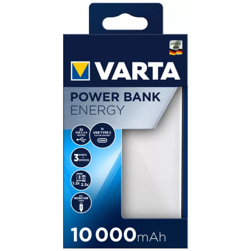 Tragbares Ladegerät Varta Energy 10000, 10000 mAh