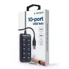 USB-Hub Gembird UHB-U2P10P-01 — 10-Port-USB-2.0-Hub