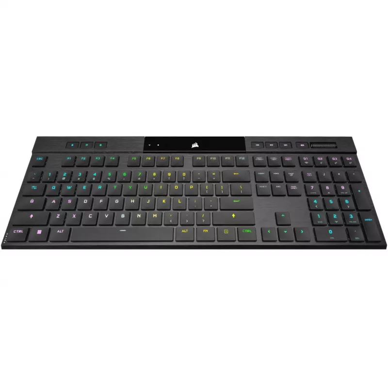 Corsair K100 RGB AIR Wireless Ultra-Thin Mechanical Gaming Tastatur, Cherry ULP Tactile – schwarz, DE