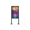 Edbak POK101 Stahlgehäuse für Digital Signage Display, Schwarz, Hochformat 862x200x1981mm