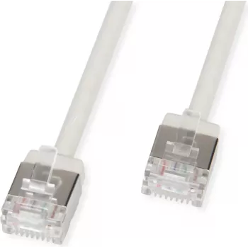 ROLINE U/FTP Patchkabel Cat.6A Ultra-kurzer RJ45 Grau 1m - Netzwerk - FTP (21.15.4501)