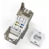 Digitus CAT 6A Kompakt-Keystone-Modul, geschirmt, werkzeugfreie Montage, 12 Stück