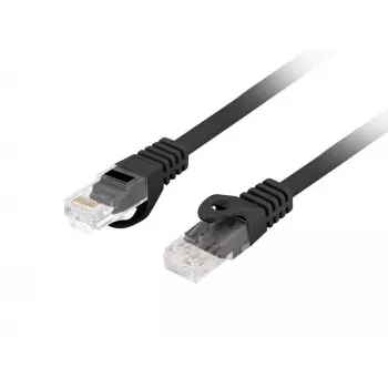 Patchkabel Cat.6 UTP LSZH CU 1m schwarz Fluke getestet