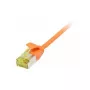 Patchkabel RJ45, CAT6A 500 MHz, 2 m, orange, U/FTP, Slimline Rundkabel d=3,8 mm, TPE/LSZH (Superflex), AWG32, mit Cat.7 Rohkabel, Synergy 21 (S217365V3)