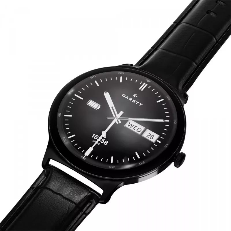 Smartwatch Garett Quantum – schwarz Edelstahl