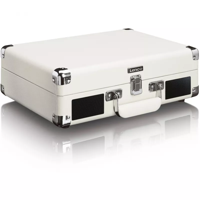 Riemengetriebener Plattenspieler Lenco TT-115CR creme — Koffer-Plattenspieler, USB-Aufnahme, Bluetooth 5.0, 33/45/78 U/min