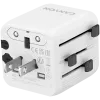 Reiseadapter CANYON OnTour One EU UK US AUS Weiß (CNS-TA1005W) – universelle Steckerkonvertierung für EU/UK/US/AUS