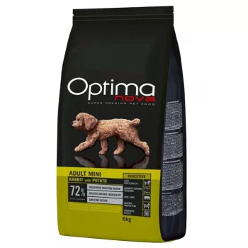 Trockenfutter für Hunde Optimanova Adult Mini Digestive Rabbit with Potato 6 kg