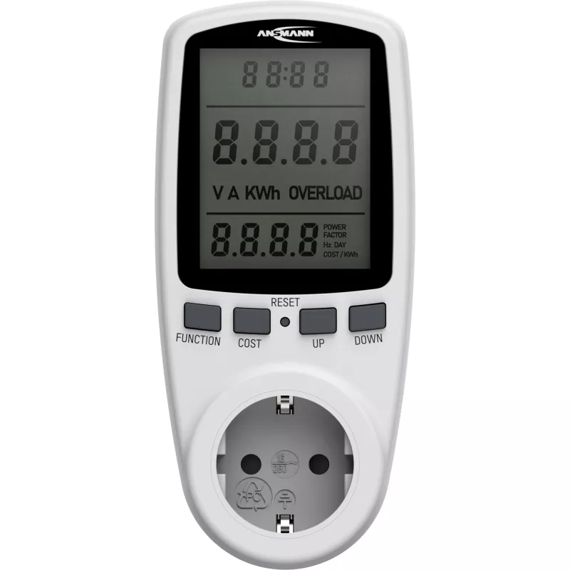 Energiekostenmessgerät ANSMANN APM2 120-0007 mit LCD-Anzeige