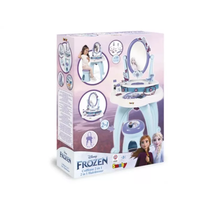 Smoby Frozen 2-in-1 Frisiertisch Blau Lila 3 bis 6 Jahre