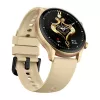 Smartwatch Zeblaze Btalk 3 Plus, rund 1,39 Zoll IPS 360×360 Touchscreen, 260 mAh, goldfarbenes Silikonarmband