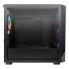 Montech X5M (B) Micro Tower PC-Gehäuse – Micro-ATX/Mini-ITX, 3x120mm vorne, 1x120mm hinten, unterstützt ATX-Netzteile, 2x3,5 Zoll + 4x2,5 Zoll, Schwarz