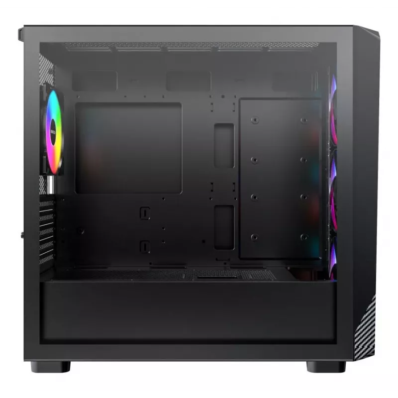 Montech X5M (B) Micro Tower PC-Gehäuse – Micro-ATX/Mini-ITX, 3x120mm vorne, 1x120mm hinten, unterstützt ATX-Netzteile, 2x3,5 Zoll + 4x2,5 Zoll, Schwarz