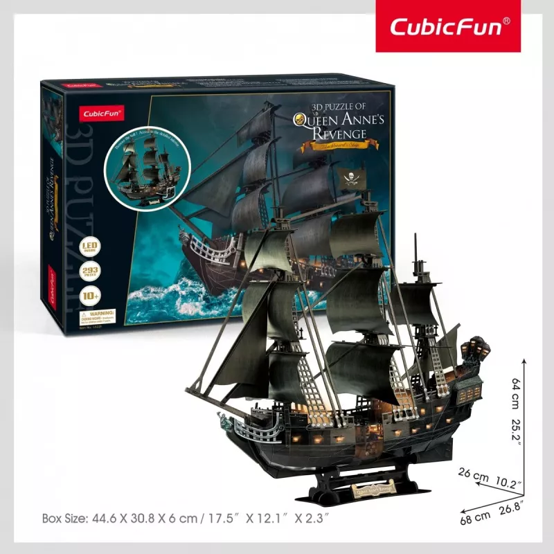3D LED Puzzle Queen Annes L522H — dekorativer beleuchteter Modellbausatz mit LED-Beleuchtung
