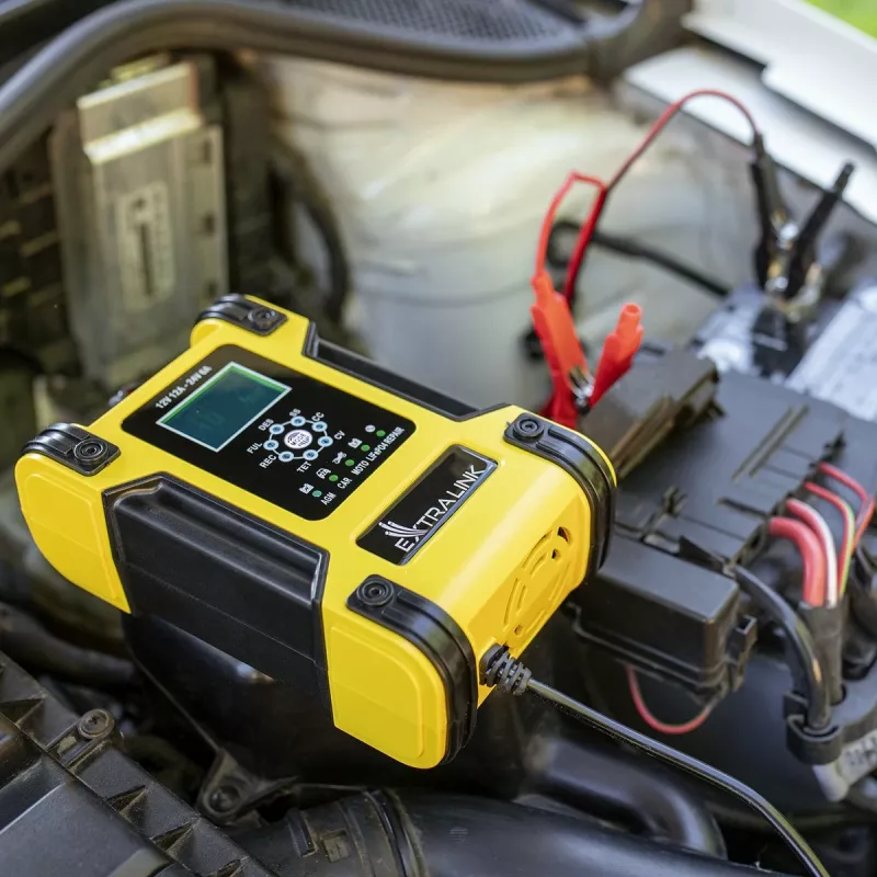 Extralink Shango Intelligentes Batterieladegerät | Gleichrichter | 100 - 240VAC, 12V 12A, 24V 6A