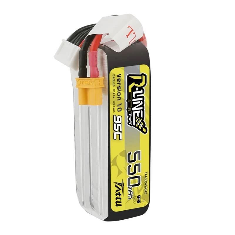 Akku Tattu R-Line 550mAh 14,8V 95C 4S1P — LiPo-Pack für RC-Modelle