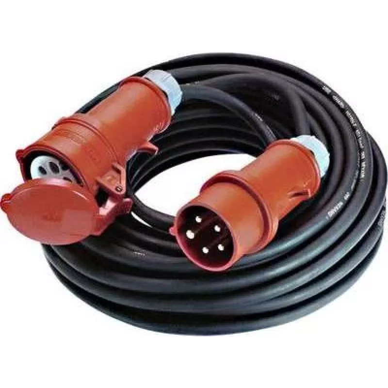 Netzkabel Bachmann 347.170 Schwarz Rot 5 m