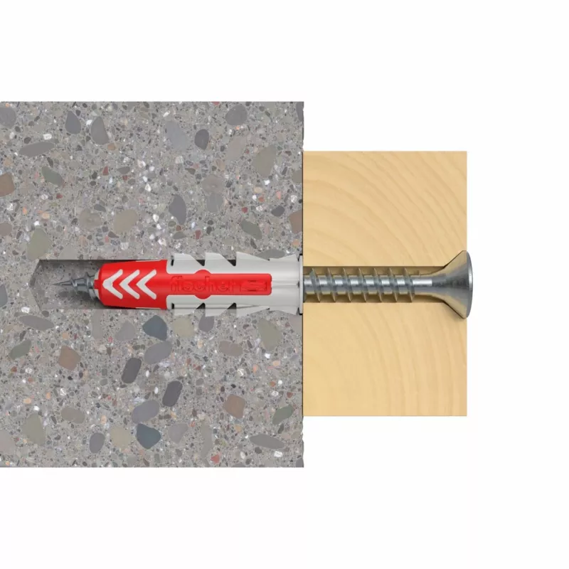 fischer Dübel DUOPOWER 8x40 BigBox Hellgrau/Rot 450 Stück wiederverschließbar (570549)