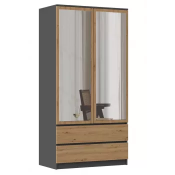 Topeshop SZAFA MALWA AN/AR L bedroom wardrobe/closet 5 shelves 2 Tür(s)