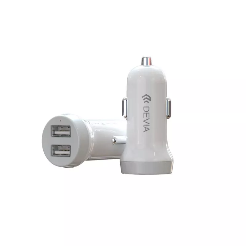 Auto-Ladegerät Devia Smart Series Lightning 5V 3,1A Dual USB Weiß