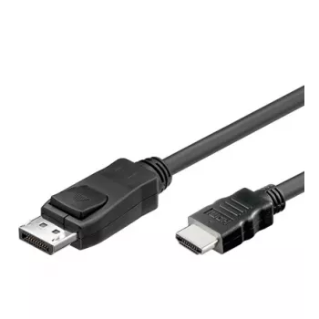 Kabeladapter Alcasa DP-HDMI 2m DisplayPort auf HDMI Typ A Schwarz