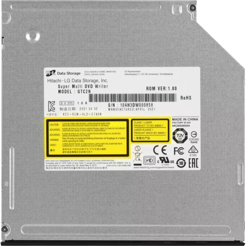 Interner DVD-RW-Brenner 12,7 mm SLIM GTC2N BULK / HITACHI-LG
