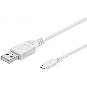 Microconnect USBABMICRO0,60W USB-Kabel USB 2.0 0,6 m USB A Micro-USB B Weiß