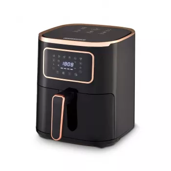 Heißluftfritteuse HEINRICH'S HFR 8216 — 5,0 L, 1450 W, Schwarz, LED, Touch-Steuerung