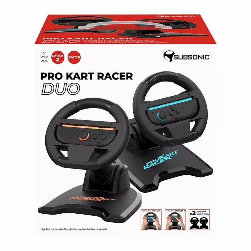 Racing Wheel SUBSONIC SA5727-2 Pro Kart Racer Duo für Nintendo Switch mit Dual-Controller-Unterstützung