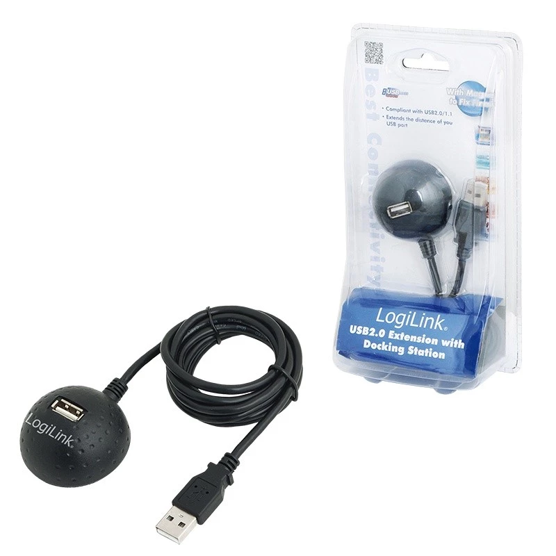 USB 2.0 Verlängerungskabel mit Docking-Anschluss