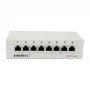 Patchpanel 8xTP, CAT6A, 500 Mhz, Aufputzmontage, hellgrau, Syner (S216314)