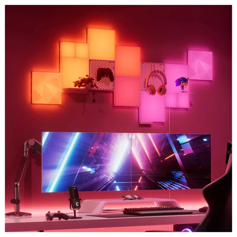 LED-Panel Nanoleaf N8100E00-2TBS — Quadratisch RGB, DC-betrieben, 2er-Pack