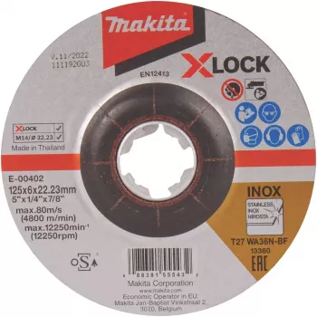 Makita E-00402 - Schleifscheibe - Metall - Makita - 2,22 cm - 12,5 cm - 6 mm
