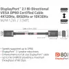CLUB3D DisplayPort 2.1 Bi-Direktionales VESA DP80 Zertifiziertes Kabel 4K240Hz, 8K60Hz oder 10K30Hz M/M 1,2 m