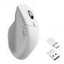 Kabellose optische Maus Keychron M6S-B72 — Rechtshändig, 12000 DPI, RF Wireless + Bluetooth + USB-C, Weiß