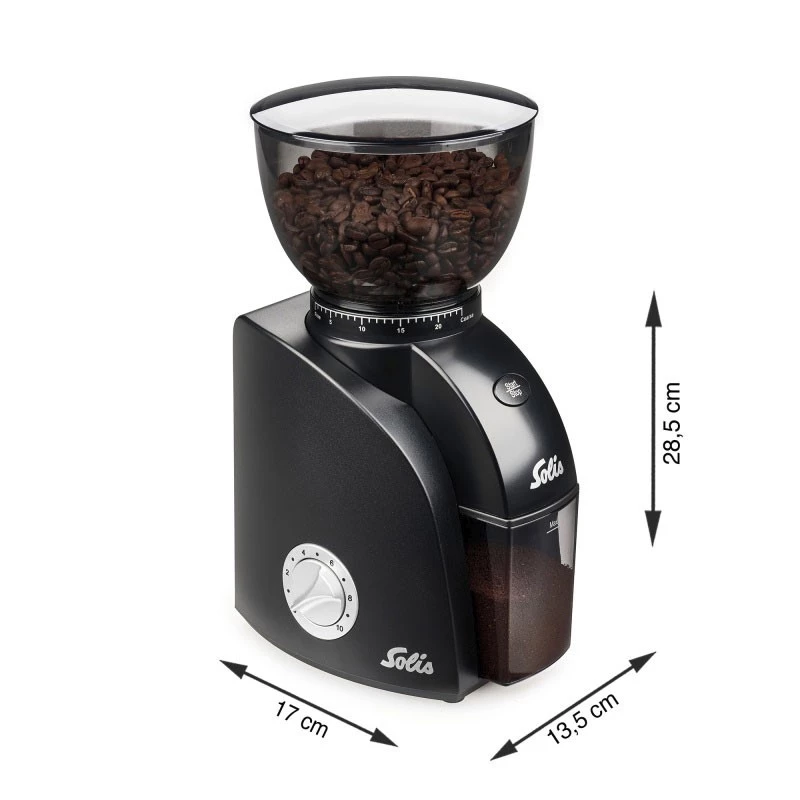 Kaffeemühle Solis Scala Zero Static 135 W Schwarz Silber