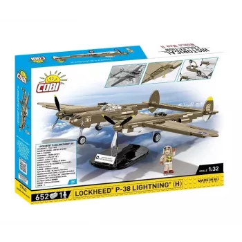 Cobi Bausteine Lockheed P-38H Lightning Set 5763 — maßstabsgetreuer Modellbausatz, sammelbares Flugzeugmodell