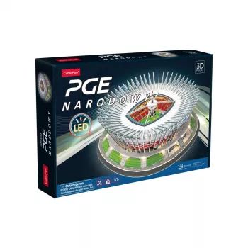 3D Puzzle cubicfun PGE National LED Model 306-L541H — LED-beleuchtetes architektonisches Papiermodell