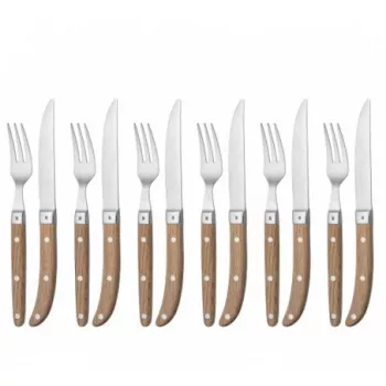WMF 1280636046 Besteckset 12 Stück Braun, Metallic