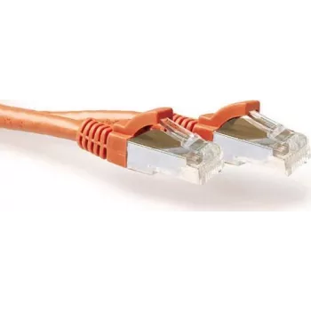 ACT Orange 0,50 Meter SFTP CAT6A Patchkabel snagless mit RJ45-Steckern